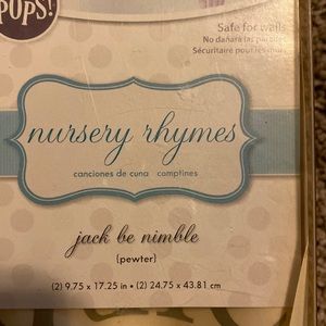 Jack be Nimble Nursery Rhyme Quote Wall Poos New